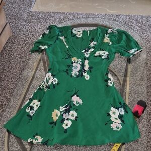 Floral Green Womens Dress